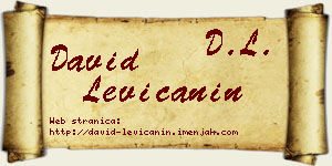 David Levičanin vizit kartica